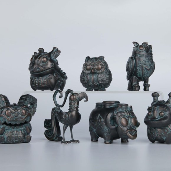 52TOYS x Hyperactivation Owl + Ram Bronze Ware Blind Box Series Figures - Picture 10 of 10